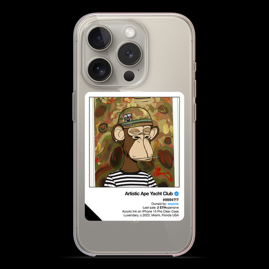 Artistic Ape Yacht Club #9994 iPhone 15 Series Clear Magsafe Case