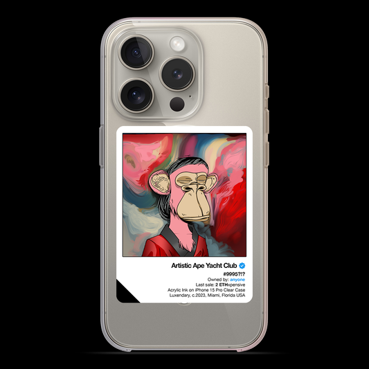 Artistic Ape Yacht Club #9995 iPhone 15 Series Clear Magsafe Case